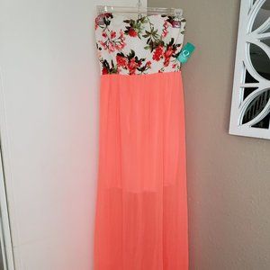 Spring/Summer tube top strapless long dress
